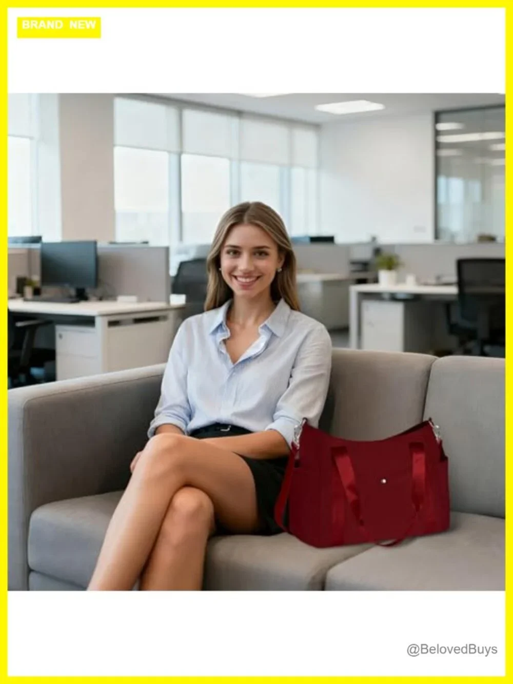 Lightweight Large Work Tote Bag Multi-pocket Shoulder Crossbody